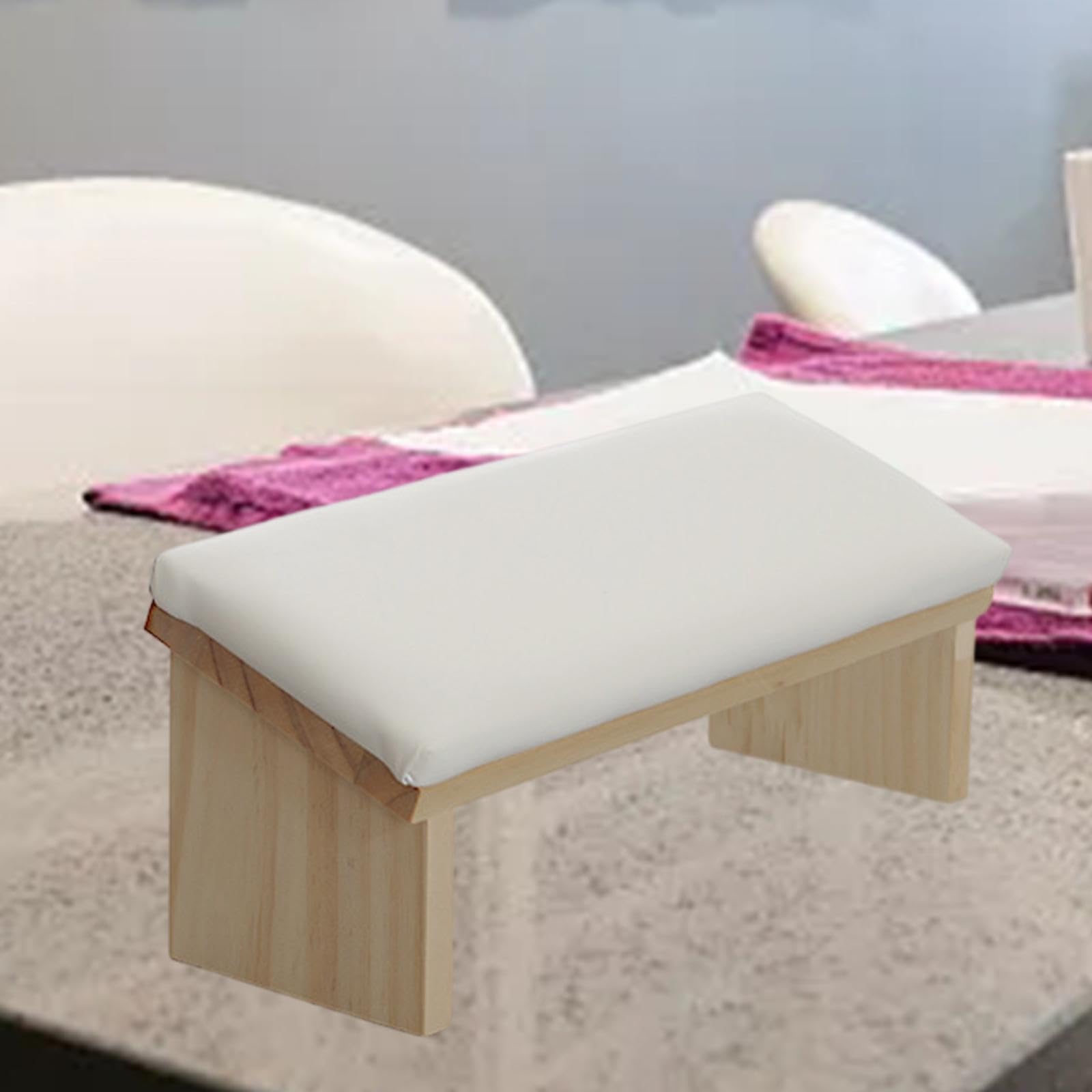 AWHAO Nail Hand Rest Cushion - Non-Slip Table Mat for Manicure & Spa, Ergonomic Wrist Support Pad for Nail Salon, Home & Professional Use (White) - Perfect for Gel Polish, Acrylic Nails & Pedicure Sessions