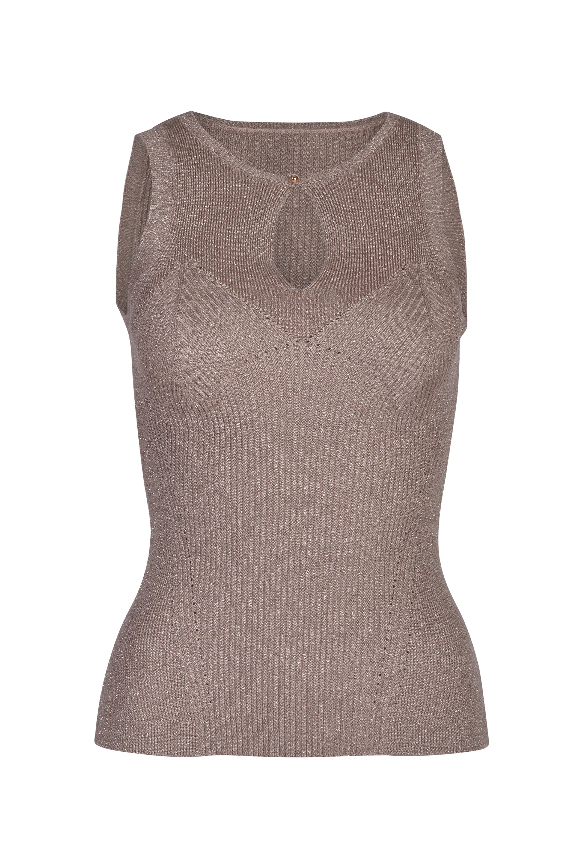 Husk Keyhole Knit Sweater in Champagne - Elegant Women's Loose Fit Pullover for Fall & Winter | Perfect for Office, Date Night & Casual Outings