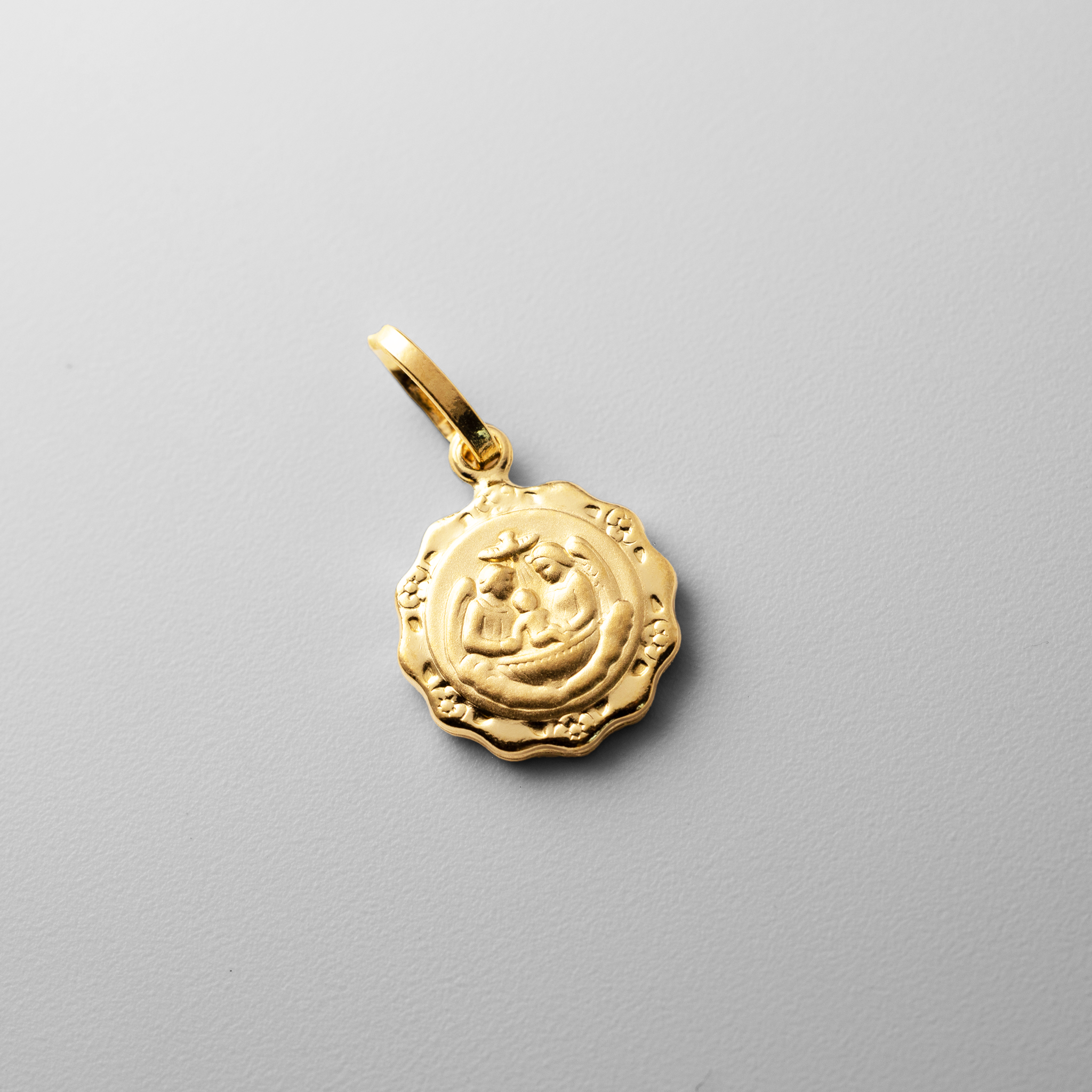 24K Gold Plated Baptism Medal Religious Pendant - Model 240 - Perfect for Christening Gifts, First Communion & Religious Ceremonies