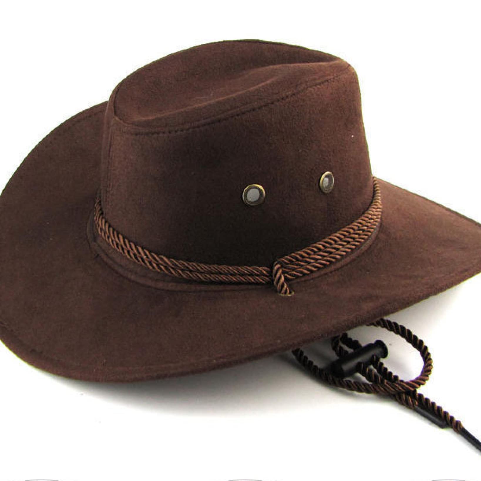 **Men's Wide Brim Cowboy Hat - Western Style Sun Visor for Travel, Horse Riding & Summer Outdoors - UV Protection & Breathable Design**    **Usage Scenarios:** Perfect for outdoor adventures, beach trips, country fairs, rodeos, and casual summer wear.