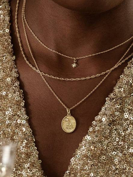 Wanderlust Life Gold Chain Pendant Necklace with White Topaz Capella - Elegant Jewelry for Women, Perfect for Parties, Weddings & Everyday Wear