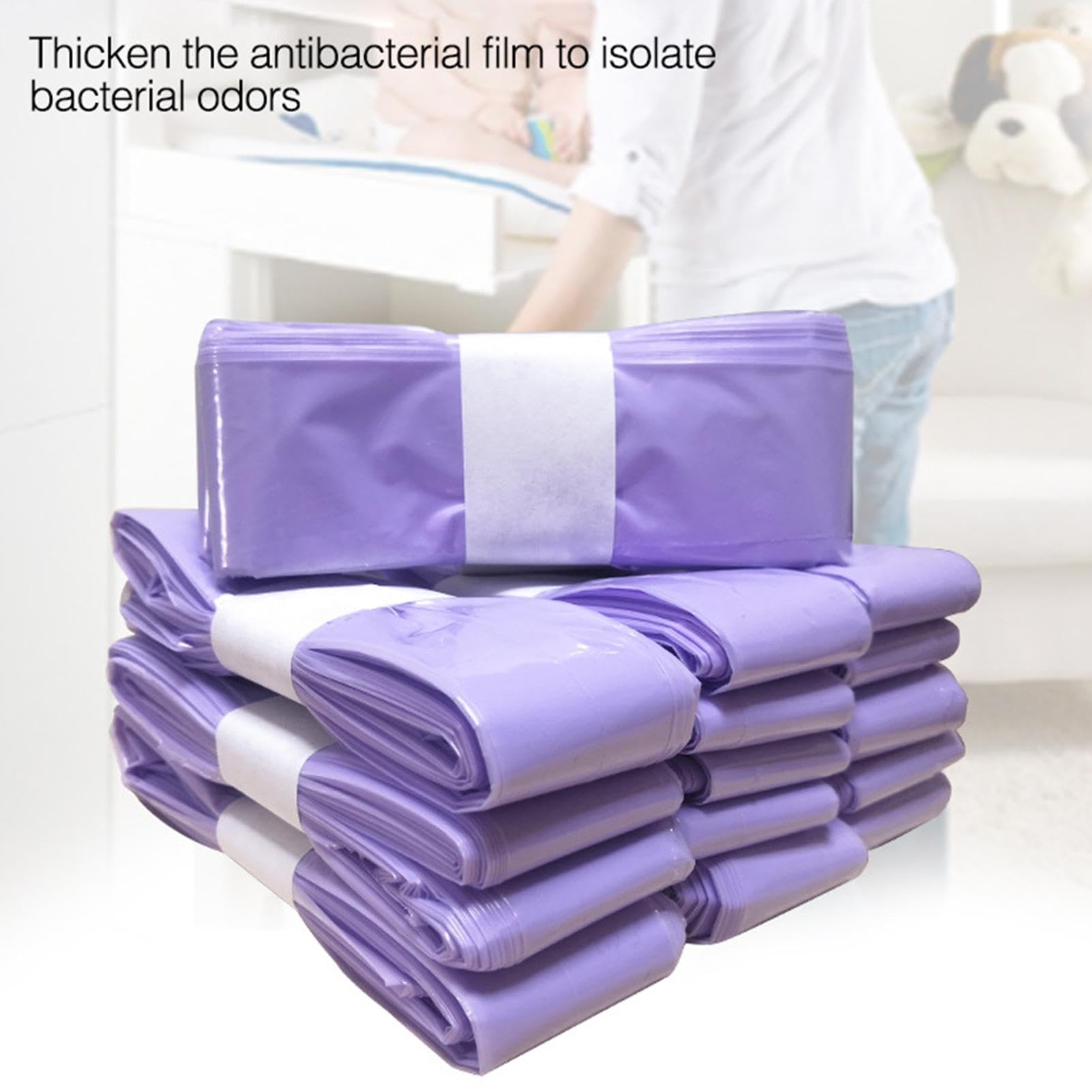 Eco-Friendly Diaper Disposal Bags - 10 Pack Leak-Proof & Odor-Control Refill Bags for Baby Diapers, Cat Litter & Travel Waste | Sustainable Solution for Home, Nursery & On-the-Go Use