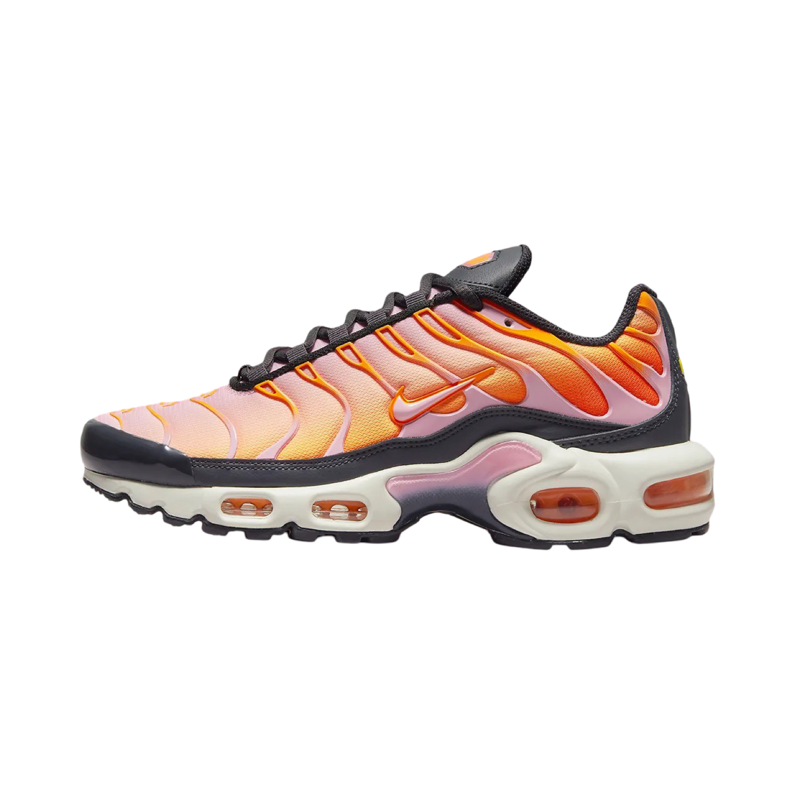 Nike Women's Air Max Plus TN Running Shoes - Off Noir/Medium Soft Pink Sherbert - Comfortable & Stylish Sneakers for Running, Gym Workouts & Casual Wear
