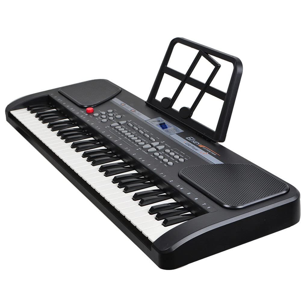 MiFirem 61-Key Electronic Keyboard Piano - Portable Digital Piano with Stand Option, Built-in Speakers & Headphone Jack - Perfect for Beginners, Home Practice, Music Lessons & Live Performances (Black)