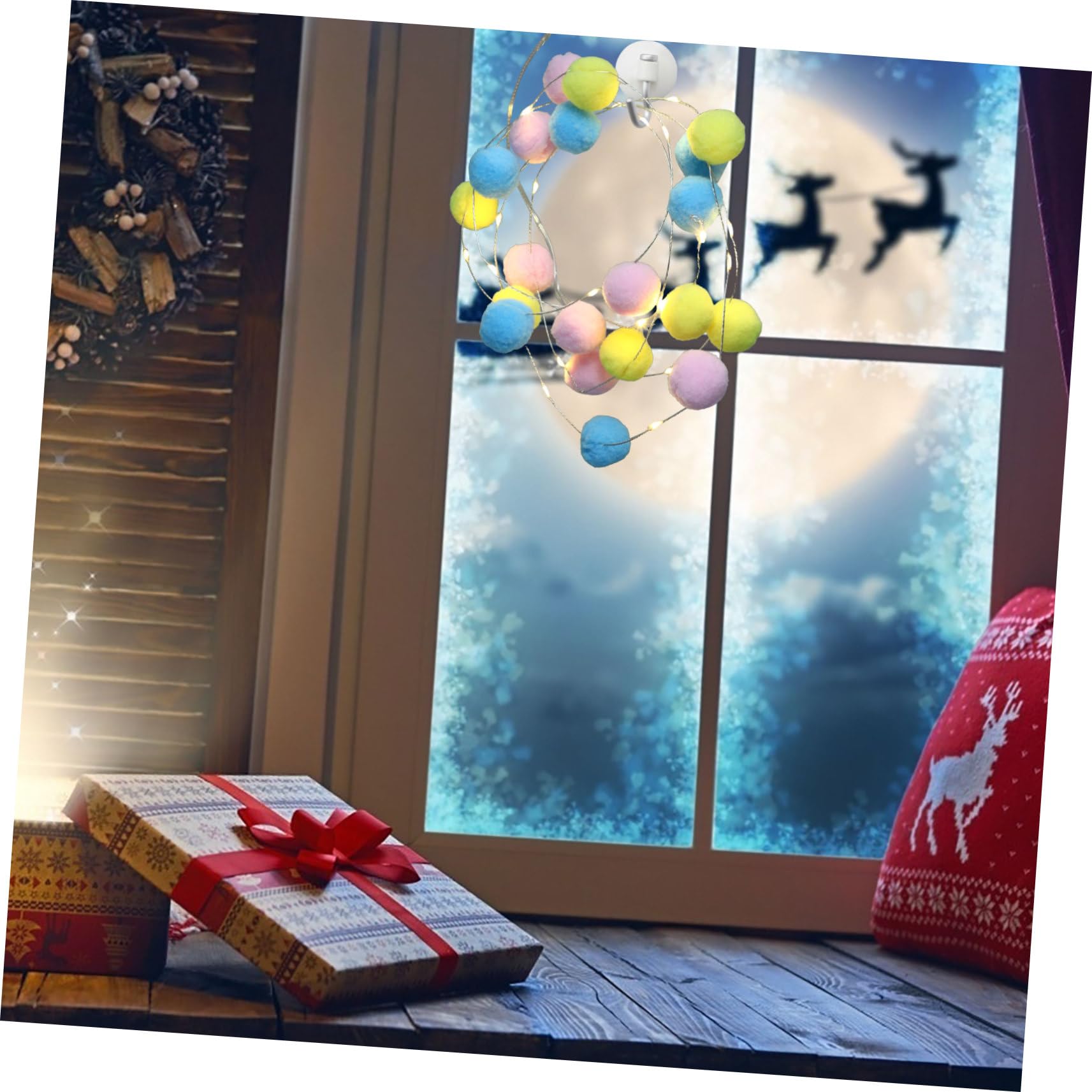 SOLUSTRE 10ft LED Cotton Ball String Lights - 20 Warm White Pom Pom Fairy Lights with Hanging Garland for Bedroom, Wedding, Party & Home Decor (Indoor/Outdoor Use)
