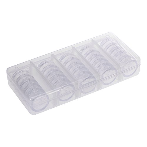 25pcs Clear Plastic Nail Art Decorations Storage Box - Jewelry Organizer for Sequins, Beads & Accessories - Perfect for Salon, Home & Travel Use