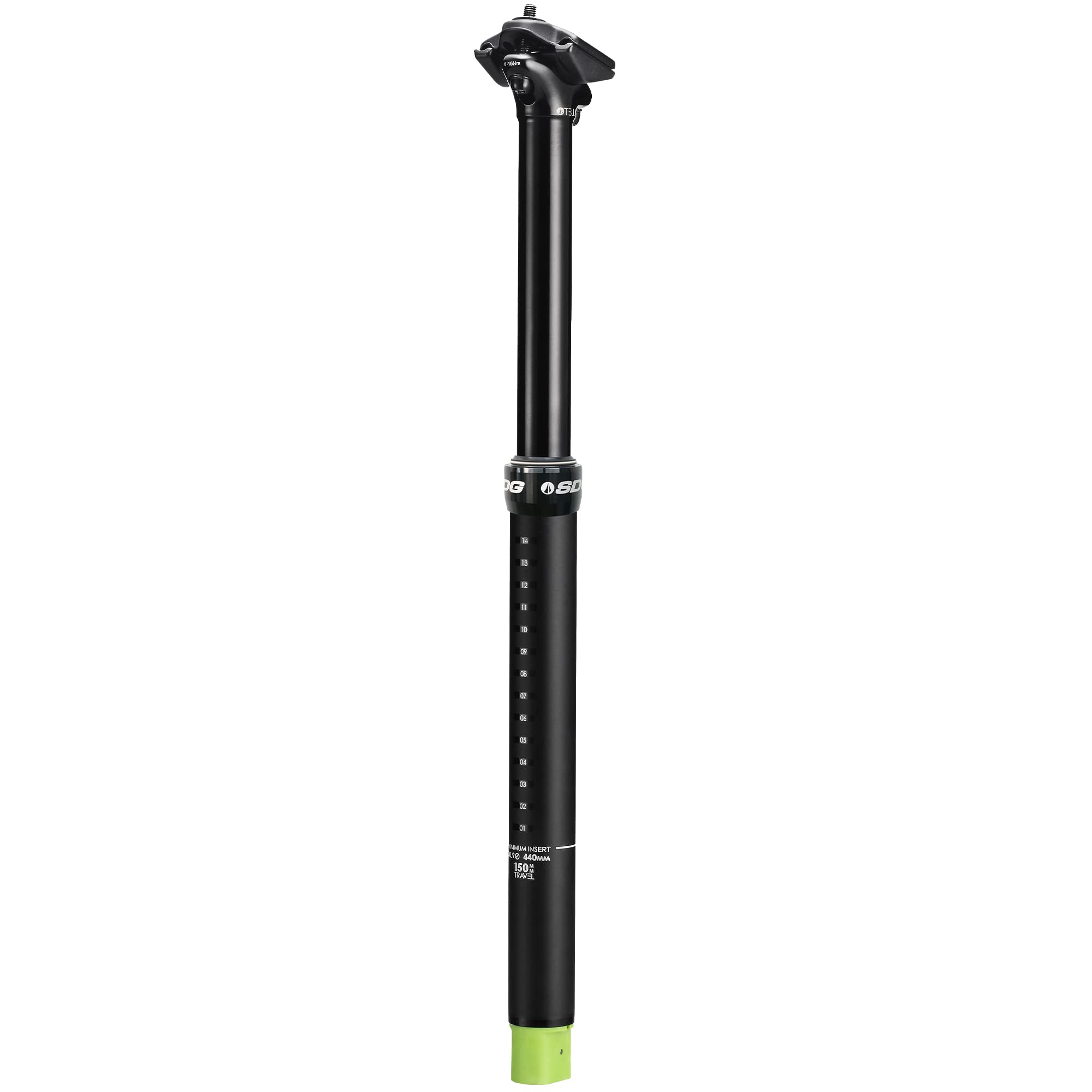 SDG Components Tellis Dropper Seatpost for Mountain Bikes with Left-Hand Under Bar Remote - Perfect for Trail Riding, Downhill & Enduro Cycling