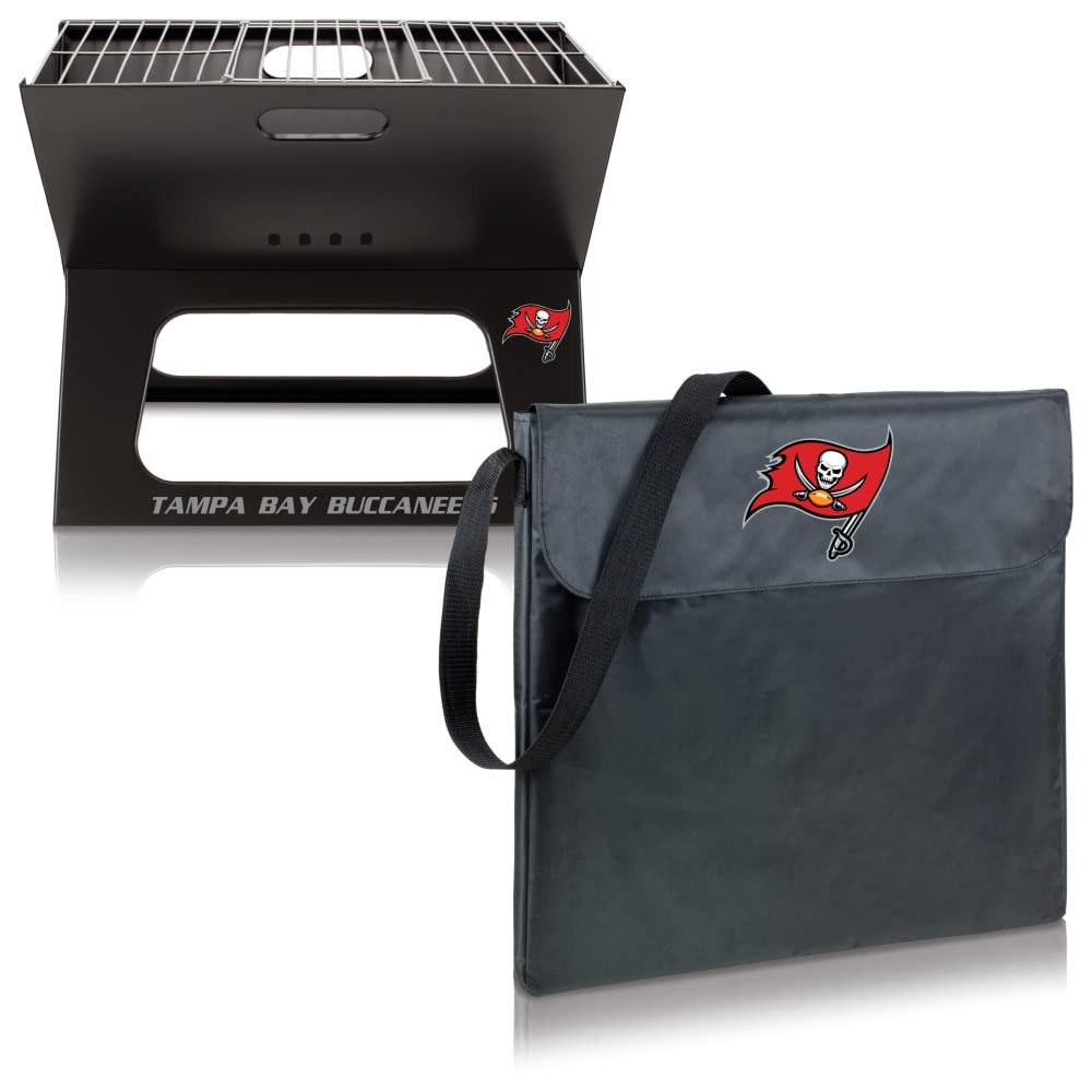 NFL X-Grill Portable Charcoal Grill for Camping, Tailgating, Backyard BBQ & Outdoor Cooking - Compact & Lightweight Design for Picnics, Beach Parties & RV Adventures