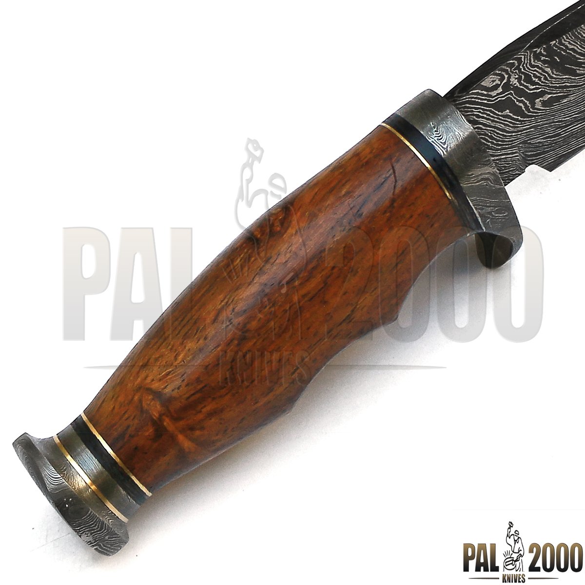 Premium Handmade Damascus Steel Hunting Knife - PAL 2000 HUN-9104 Custom Knife with Leather Sheath | Outdoor Survival, Camping & Bushcraft Essential