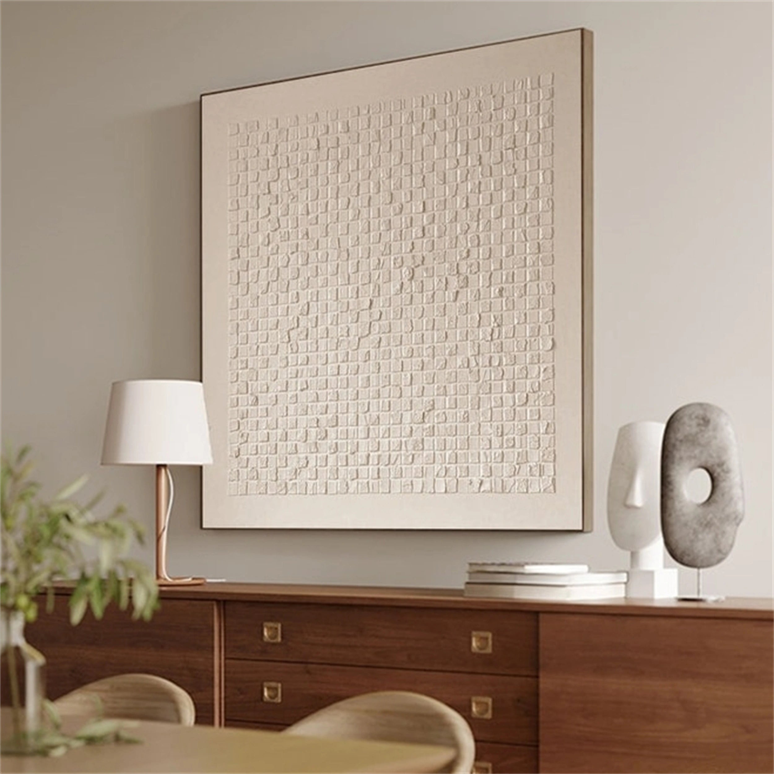 Beige & Brown Abstract Wall Art Print #BB086 - Modern Home Decor for Living Room, Bedroom & Office