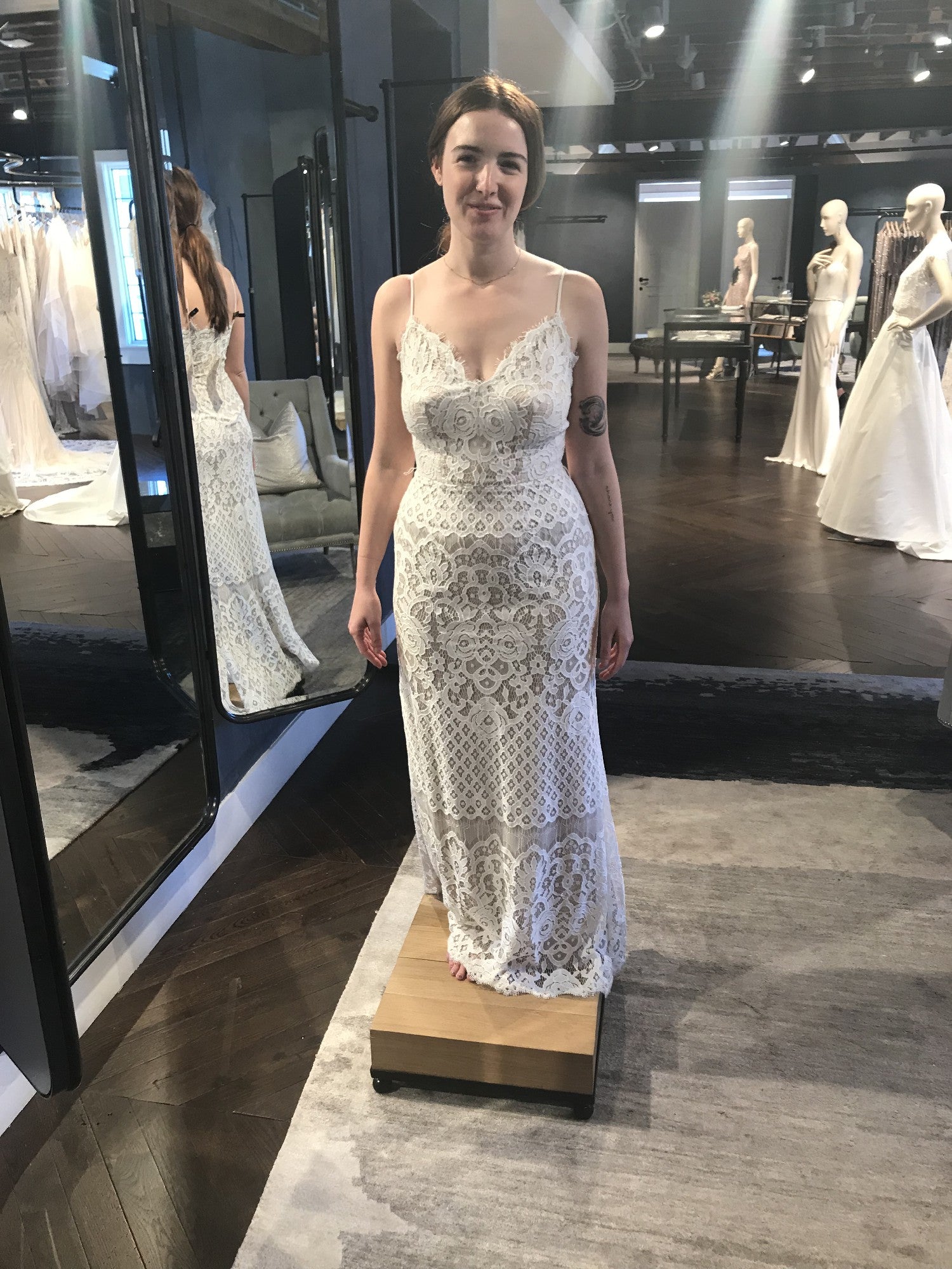 BHLDN Tadashi Shoji Evenson Gown - Elegant Lace Wedding Dress for Brides | Perfect for Beach, Garden & Formal Weddings