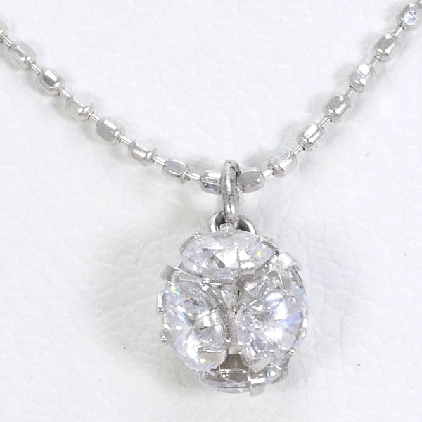 18K White Gold Zirconia Necklace for Women - Elegant Cubic Zirconia Pendant Necklace Jewelry Gift for Anniversary, Valentine's Day & Special Occasions