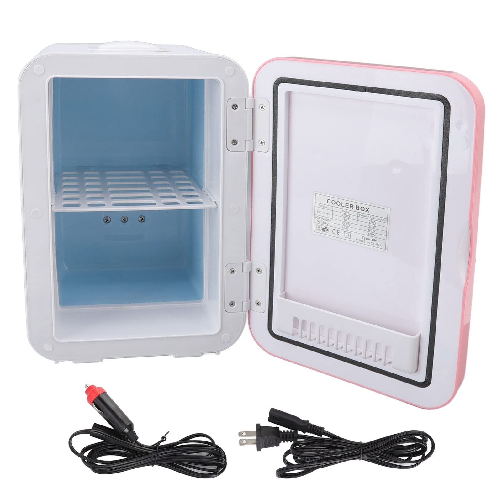 Zerodis 8L Mini Fridge Portable Refrigerator & Warmer - Compact Dual-Purpose Cooler for Skincare, Food, Drinks & Medications - Perfect for Bedroom, Office, Dorm, Travel & Car - 110V US Plug (Pink)