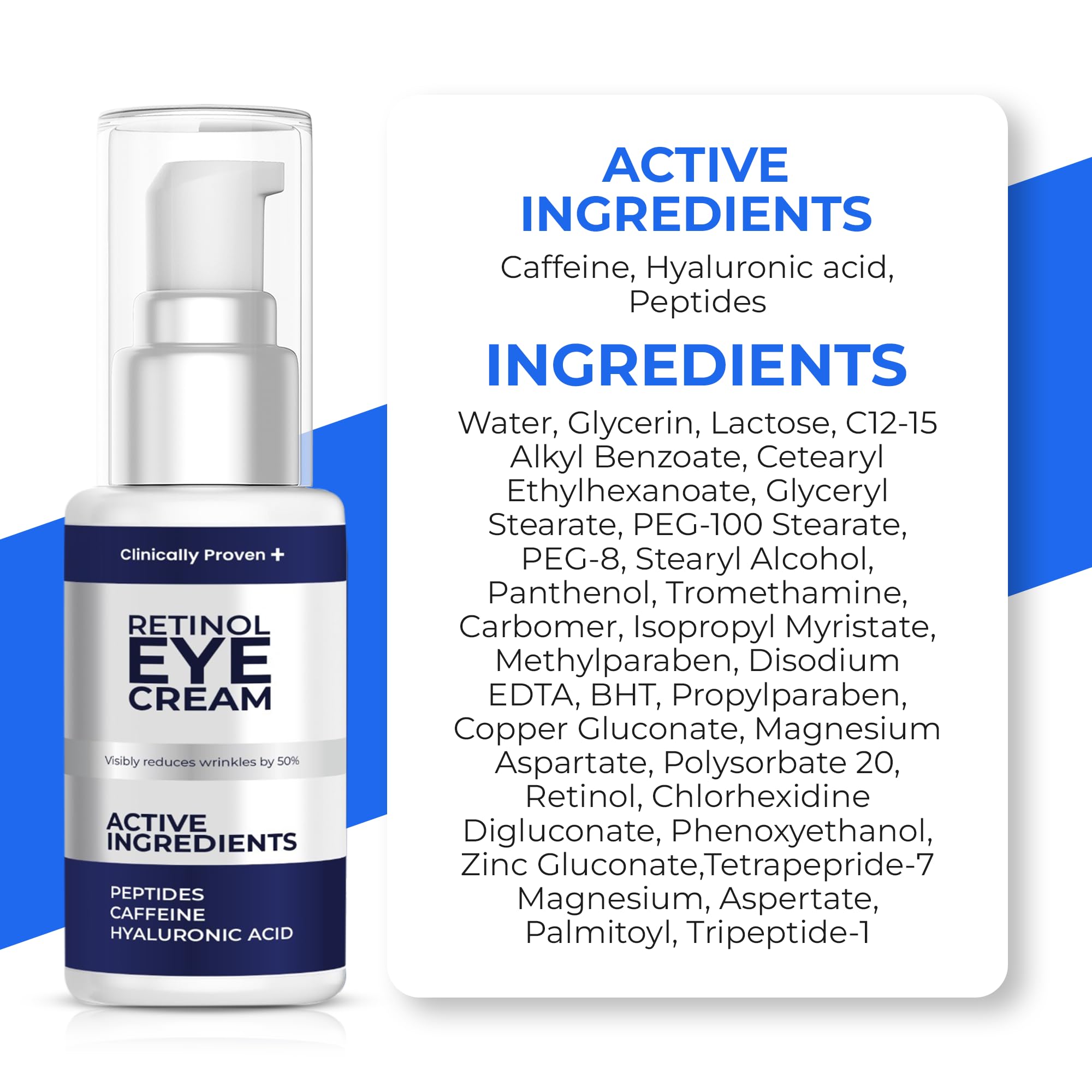 **Anti-Aging Under Eye Cream for Puffiness & Dark Circles with Argireline + Matrixyl 3000 Collagen-Boosting Face Serum – Reduce Fine Lines & Wrinkles for Hydrated Skin – Perfect for Nighttime Skincare Routine & Daily Use**