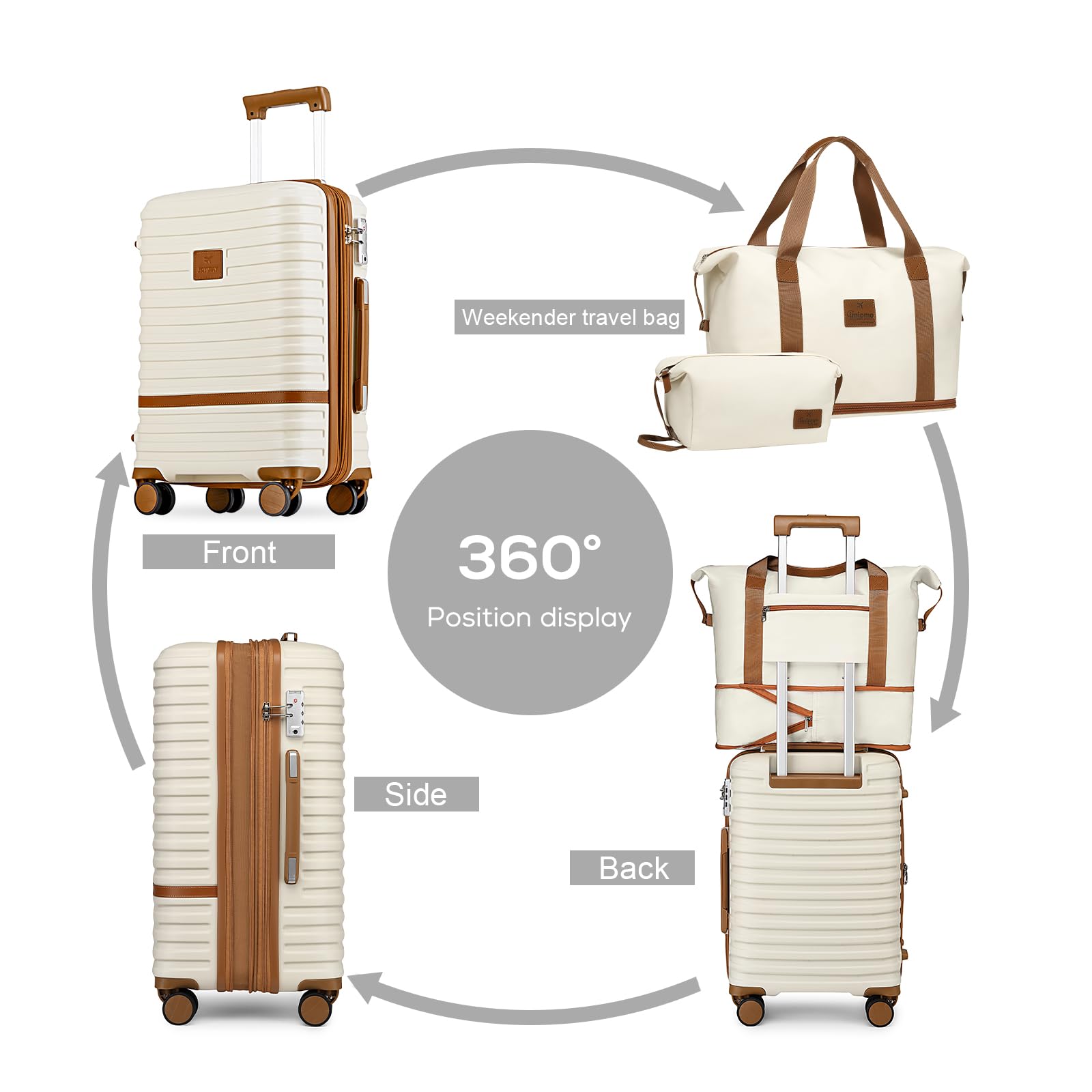 Joyway 3-Piece Hardside Luggage Set with 360° Spinner Wheels, TSA Lock & Expandable Design - 20/24/28 Inch Carry-On Suitcases for International Travel, Business Trips & Family Vacations | Lightweight Durable Luggage for Airplane, Cruise & Road Trips