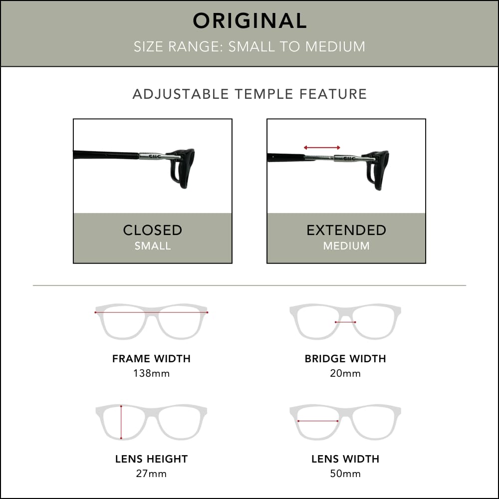 Clic Magnetic Reading Glasses for Men & Women - Small/Medium Size Computer Readers with Strong Magnets - Perfect for Office Work, Reading Books & Screen Time