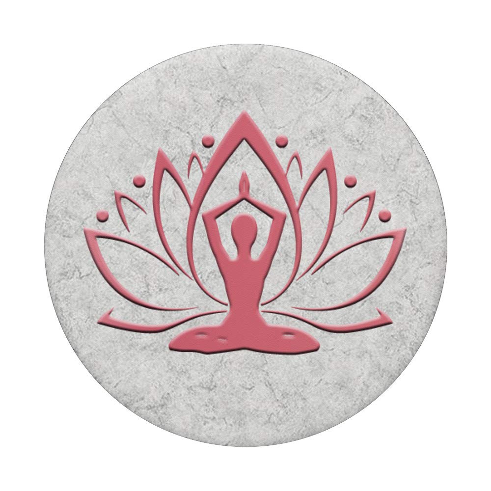 Lotus Flower Yoga Mat - Rose Pink Faux Marble Non-Slip Exercise Mat for Meditation, Relaxation & Yoga Poses - Perfect for Home, Studio & Outdoor Workouts