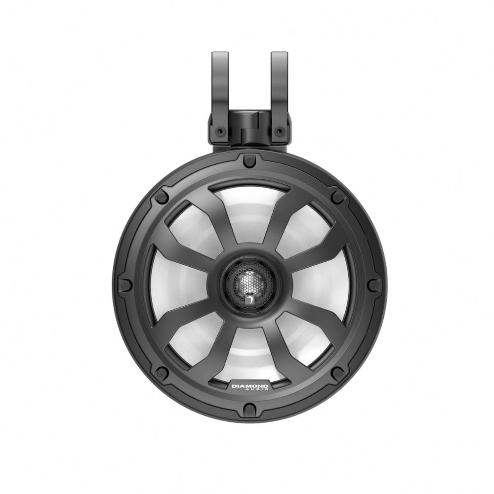 Diamond Audio POD8F4B 8 Inch 2-Way Marine Tower Speaker - 700W Peak (350W RMS) Waterproof Boat Speakers - Black - Perfect for Boats, Yachts & Outdoor Marine Audio Systems