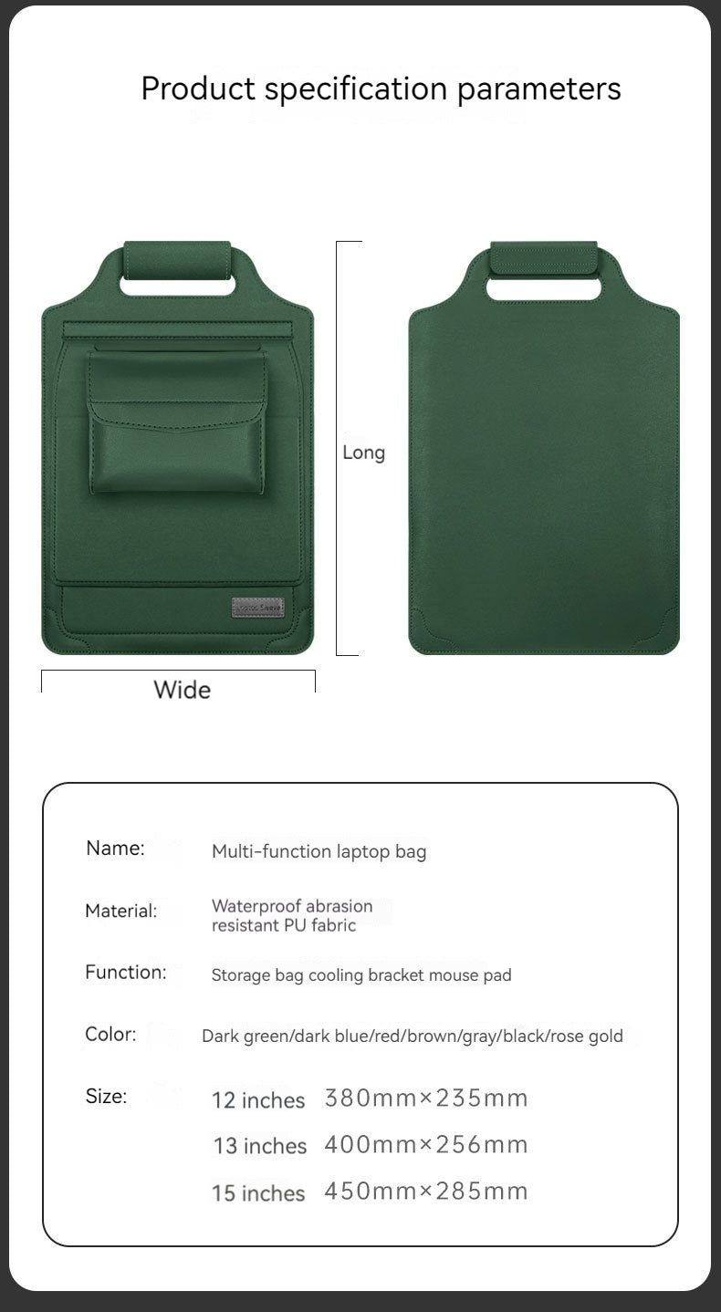 Premium Laptop Sleeve for Business & Travel - Durable Interior Case with Removable Phone Stand - Perfect for Office, Commuting & Airplane Use (Model: 673706775510)