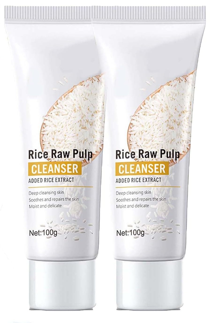 GeRRiT Rice Cleaning Facial Scrub - Hydrating Face Cleanser with Rice Pulp Essence | Gentle Exfoliating & Moisturizing Face Wash for Dry & Sensitive Skin | Perfect for Daily Skincare Routine & Post-Makeup Cleansing