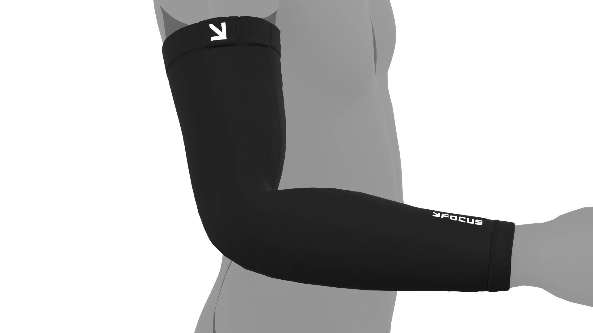 FOCUS Pro Arm Sleeve - Compression Sleeve for Men & Women - Sports & Workout Arm Support - Ideal for Basketball, Gym, Running & Outdoor Activities