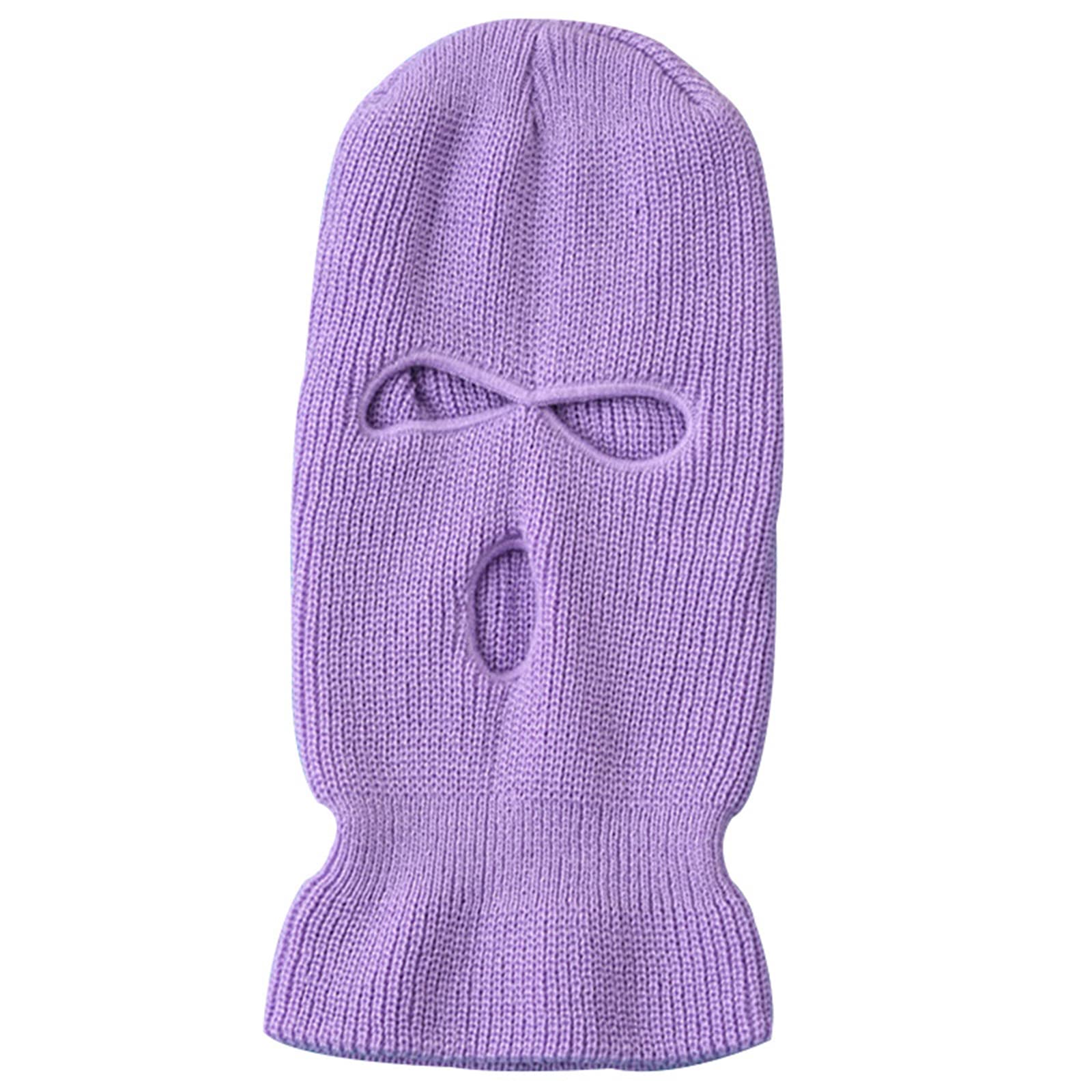 3 Hole Knit Balaclava - Gothic Ski Mask for Winter Warmth, Outdoor Sports & Cycling - Windproof Thermal Face Mask for Skiing, Snowboarding & Cold Weather Activities