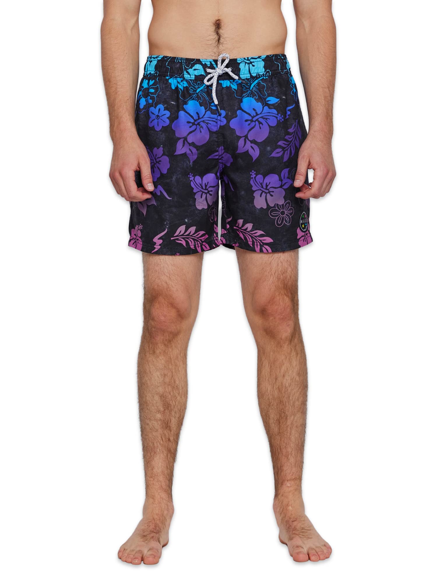 Maui & Sons Hula Magic Swim Shorts for Men - Quick Dry, Comfortable Pool & Beach Swimwear - Perfect for Swimming, Surfing, and Summer Vacation