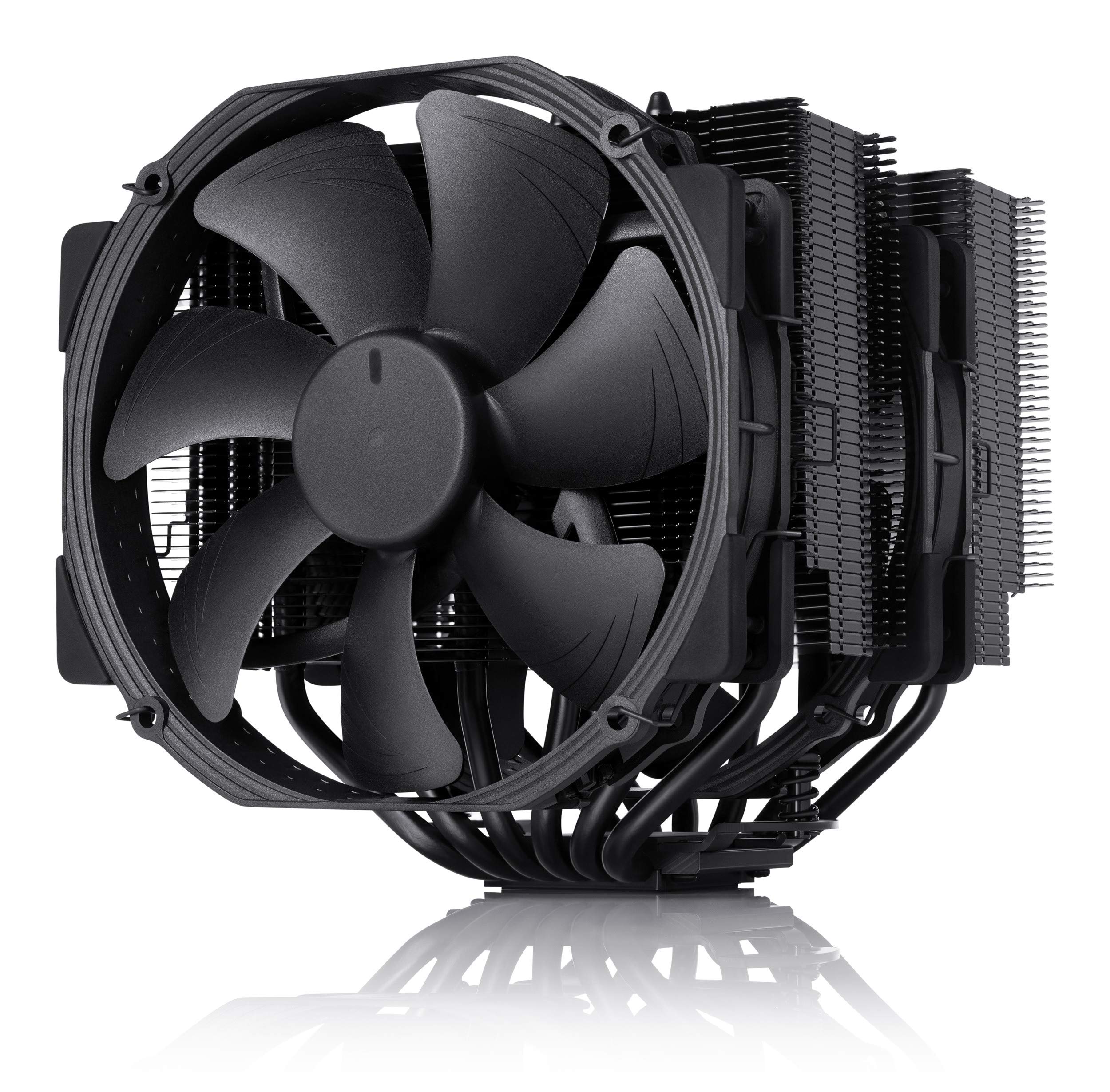 Noctua NH-D15 chromax.Black Premium Dual Tower CPU Cooler with 140mm Fans - High Performance Air Cooling for Gaming PC, Workstation & Overclocking - Quiet Operation & Black Aesthetic Design