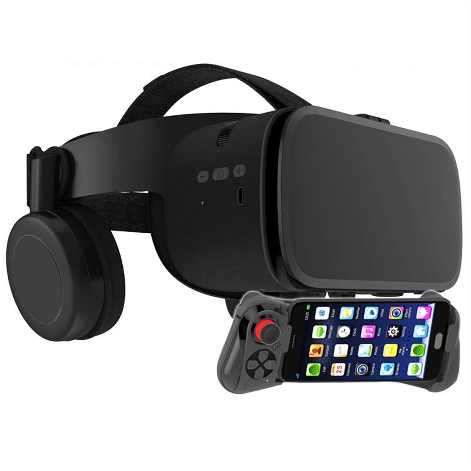 NUOPAIPLUS VR Headset - Wireless Bluetooth 3D Virtual Reality Glasses for Smartphones 4.7-6.2 Inch | IMAX Movie Watching & Gaming with Remote Controller | Perfect for Home Entertainment & VR Experiences (Color: 9)