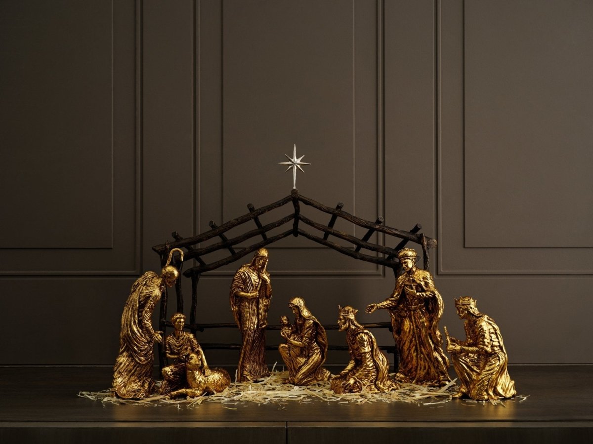 Nativity Gold - Premium Nativity Scene Set for Christmas Decorations | Perfect for Home, Church, and Holiday Displays
