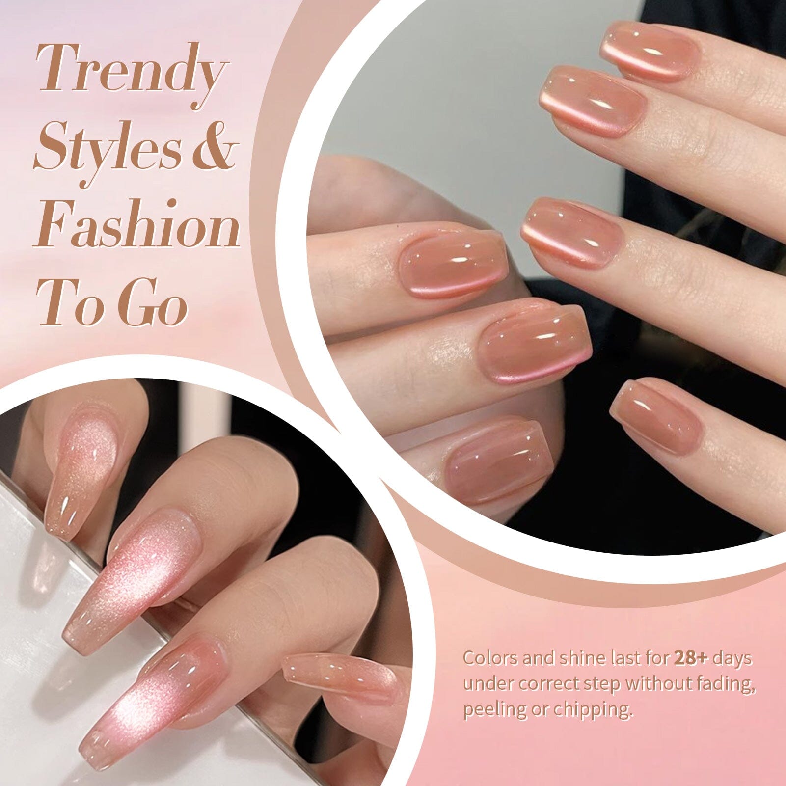 Brown Glass Cat Magnetic Gel Polish MY276 15ml - Long-Lasting Nail Art for Salon & Home Manicure - Perfect for Special Occasions & Everyday Wear