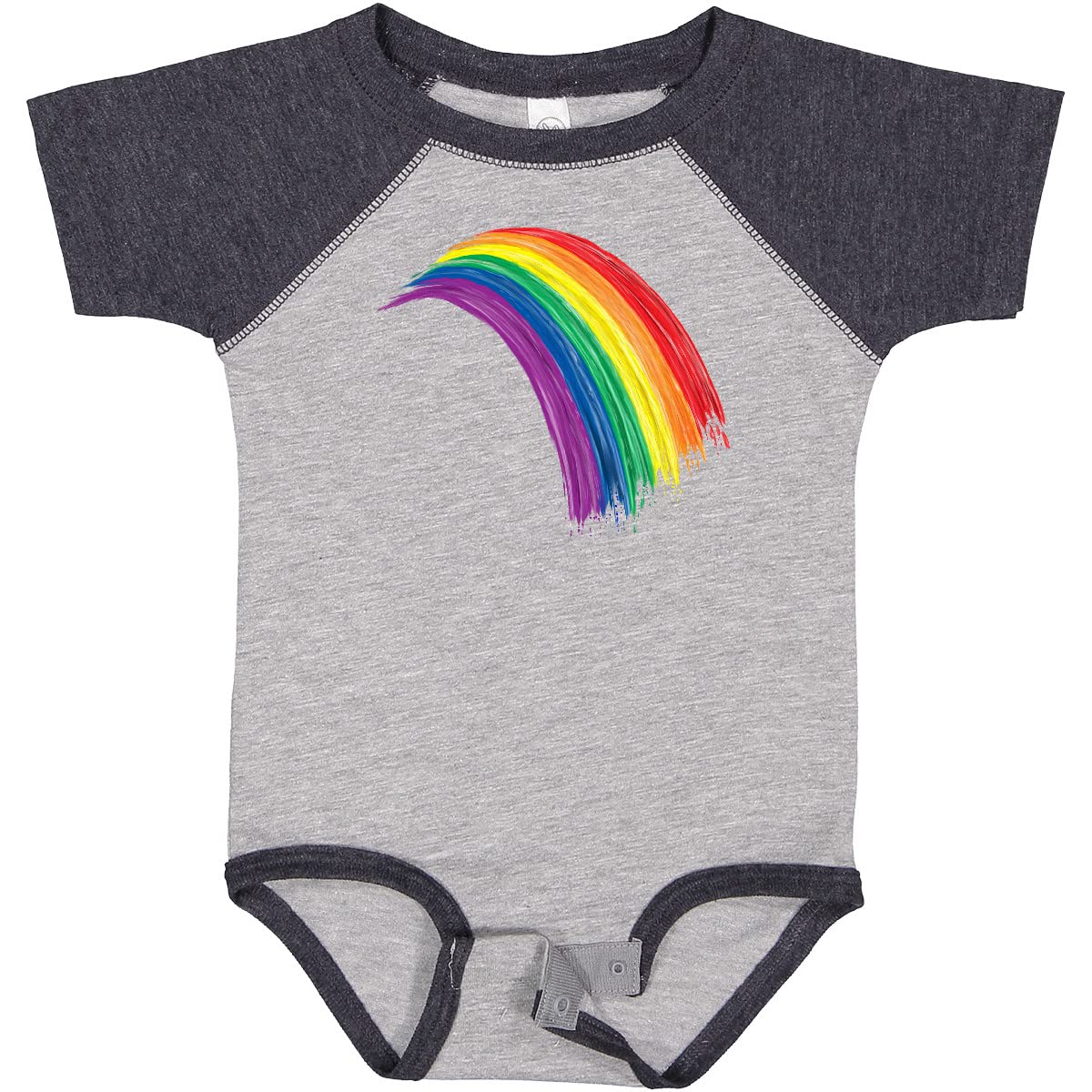 Inktastic Pride Rainbow Paint in Oils Baby Bodysuit - Soft Unisex Infant Onesie for LGBTQ+ Pride Celebrations, Rainbow-Themed Parties & Everyday Wear