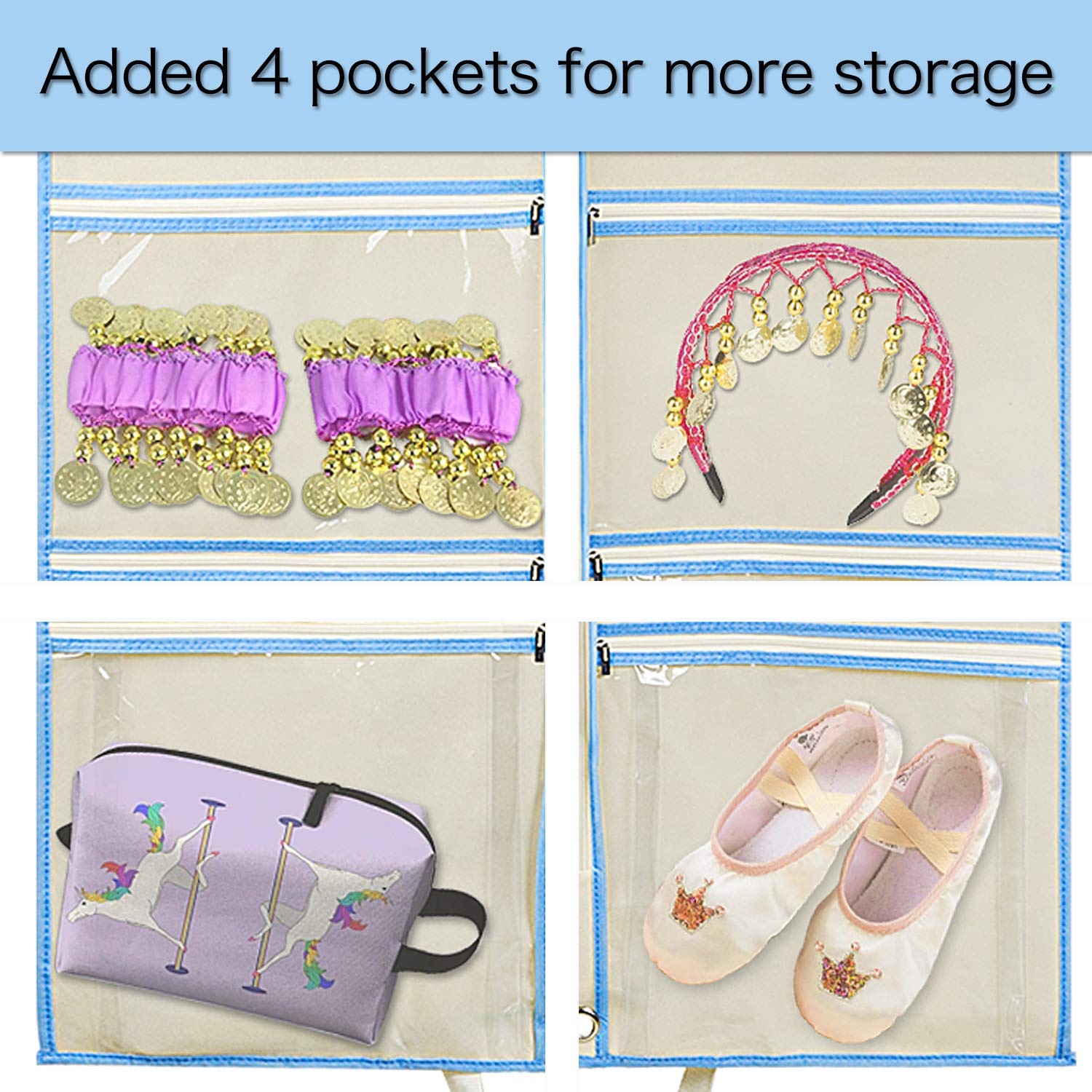 Zilink 3-Pack Kids Dance Costume Garment Bags with Zipper Pockets, Carry Handles - Perfect for Dance Competitions, Recitals, Travel & Closet Storage