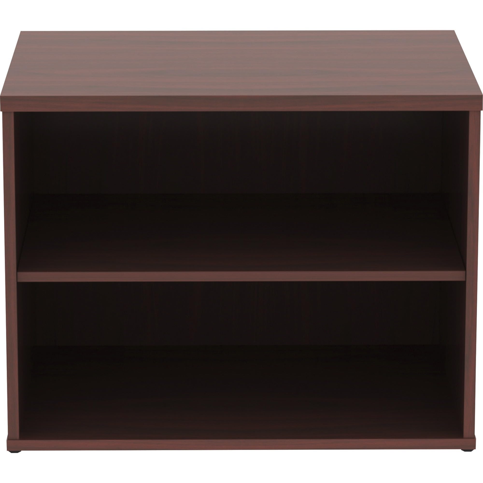 Lorell Relevance Series Mahogany Laminate Office Desk - Modern Executive Workstation for Home & Business Use - Perfect for Office, Study Room, or Workspace Setup