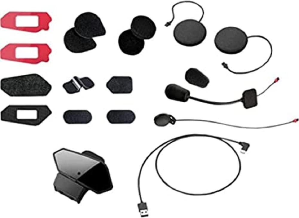 Sena 50R Motorcycle Bluetooth Headset Mounting Kit with Harman Kardon Speakers & Noise-Canceling Mic (50R-A0202) - Black | Perfect for Motorcycle Riders & Adventure Enthusiasts