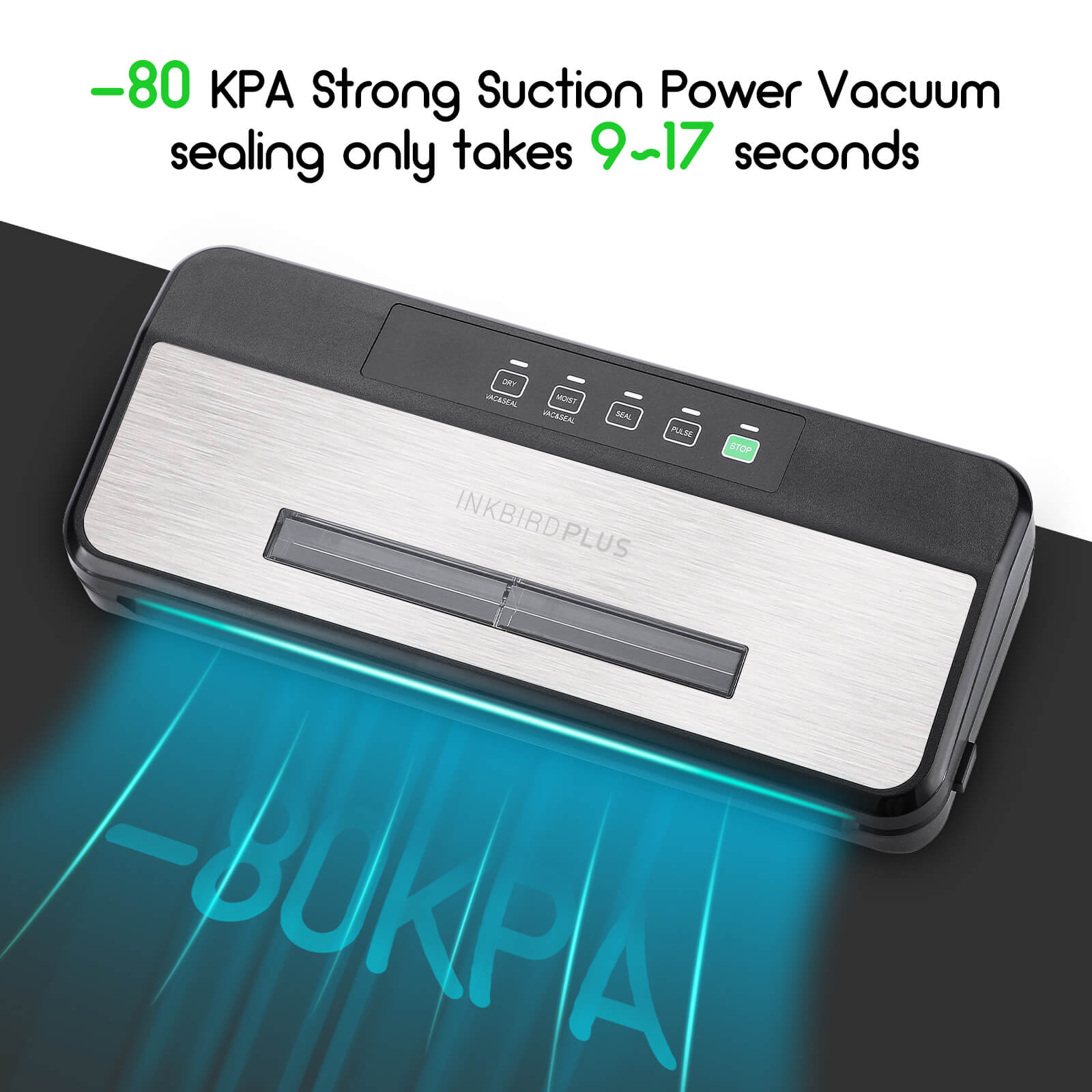 INK VS03 Vacuum Sealer Machine for Food Preservation | Compact & Powerful | Perfect for Meal Prep, Sous Vide, and Long-Term Food Storage