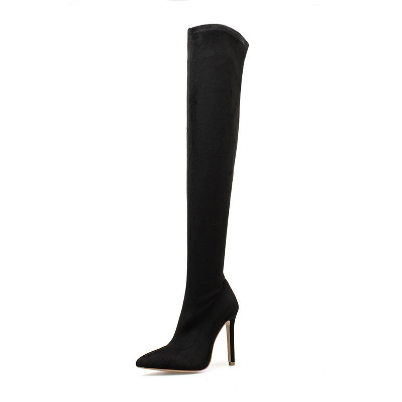 Konhill Women's Pointed Toe Stiletto Boots - High Heel Ankle Boots for Women, Fashion Dress Boots for Party, Night Out & Office Wear