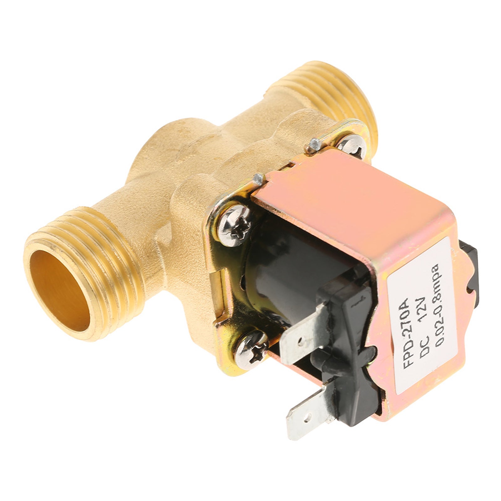 12V DC Normally Closed Brass Electric Solenoid Valve for Water Flow Control - 300mA - Ideal for Irrigation Systems, Water Dispensers, and DIY Plumbing Projects