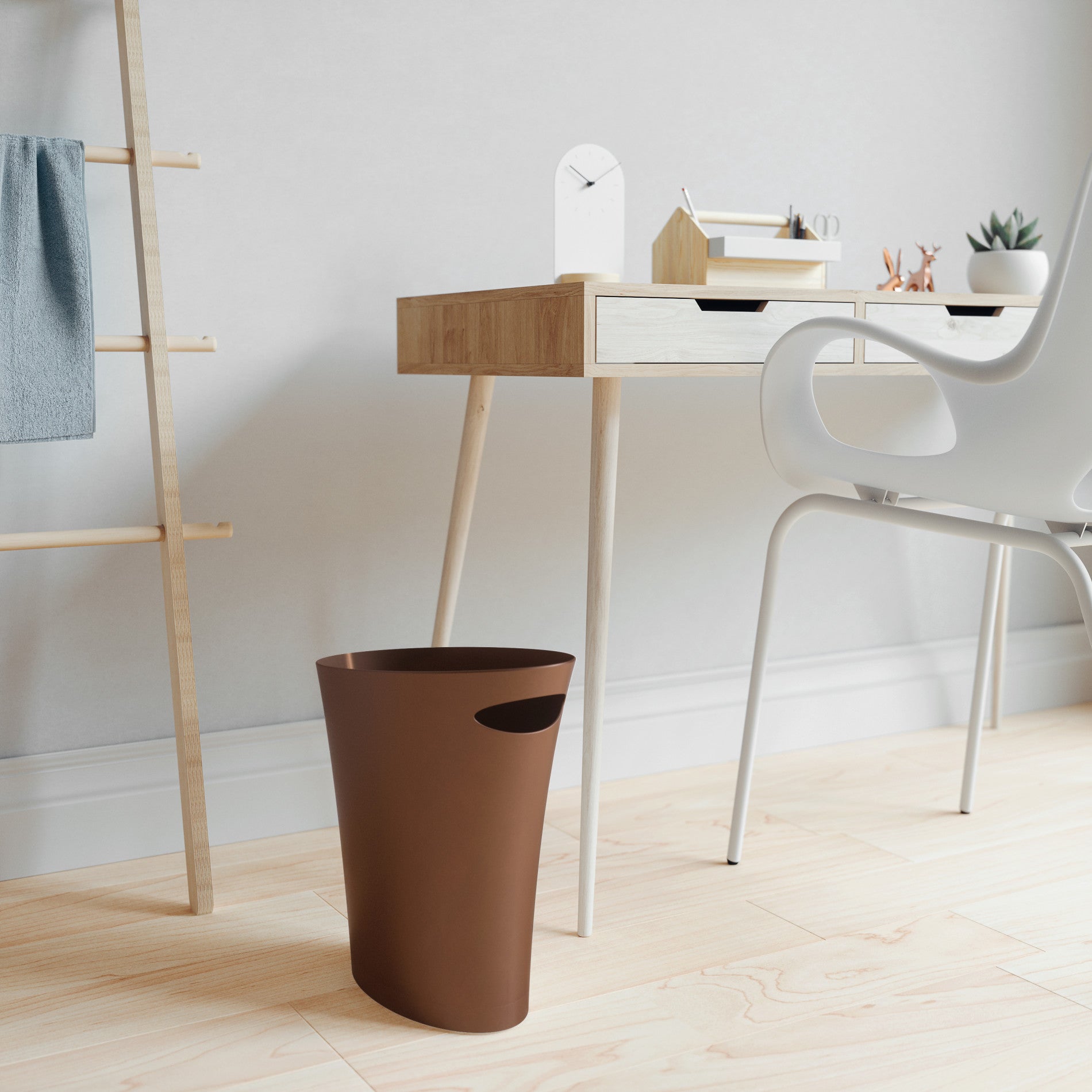 Slim Trash Can - Small Space Garbage Bin for Bathroom, Kitchen, Office & Dorm - Odor Control & Space Saving Waste Basket