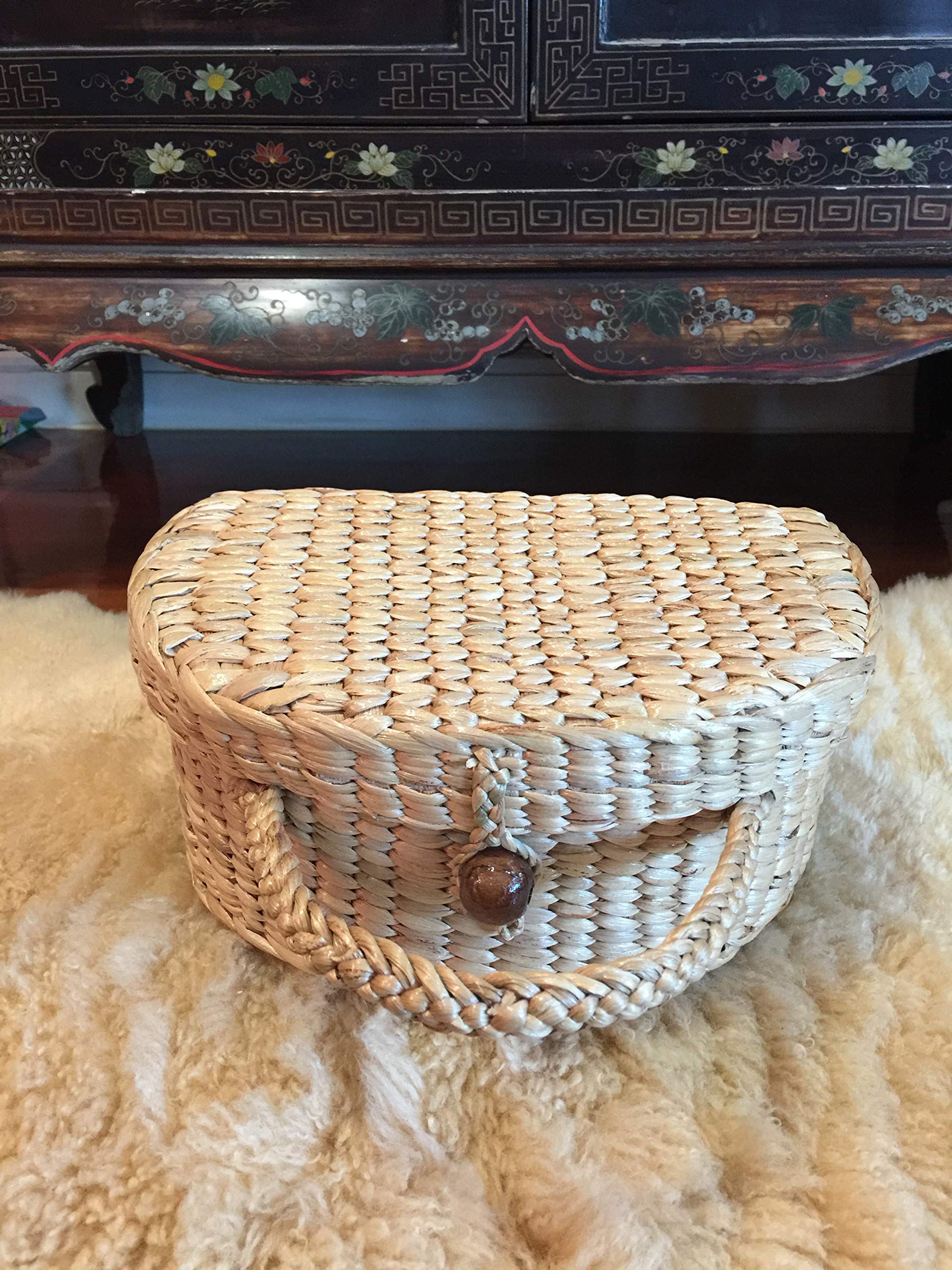 Natural Straw Tote Bag for Women - Woven Beach Bag, Picnic Basket Purse & Summer Shoulder Bag | Perfect for Beach Outings, Picnics, and Shopping