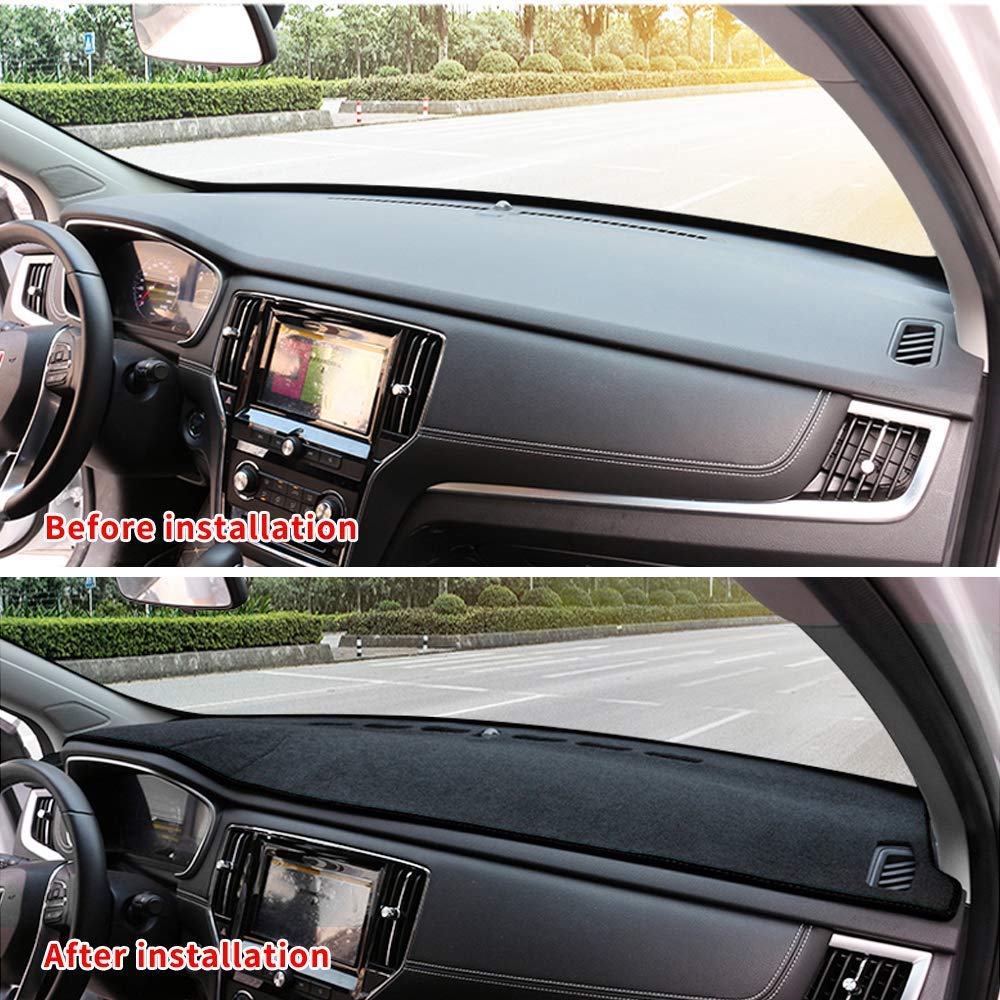 SureKit Custom Fit Dash Cover for Kia Soul 2014-2020 - Premium Dashboard Protector Mat with Black Line Design | UV Protection & Anti-Slip for Car Interior | Perfect for Road Trips & Daily Commuting