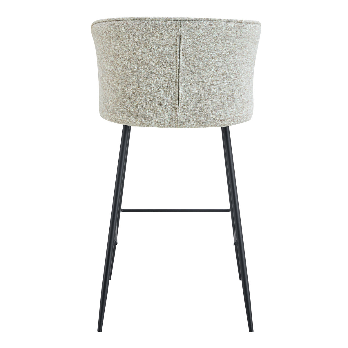 Anita Fabric Bar Stools Set of 2 - Modern Kitchen Counter Height Stools with Padded Seat & Metal Legs - Perfect for Breakfast Nook, Kitchen Island or Home Bar