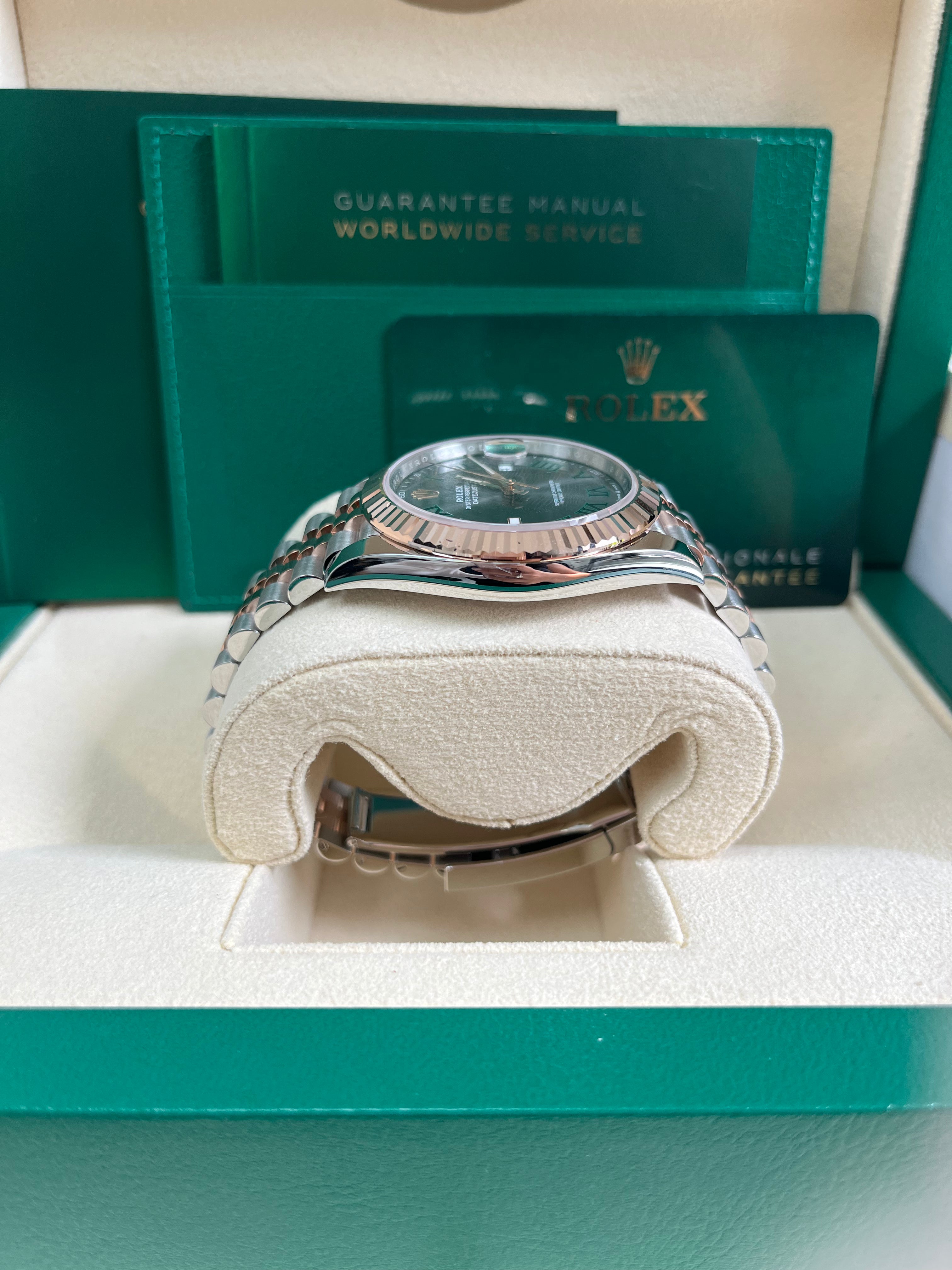 Rolex Datejust 41 Two Tone Stainless Steel & Rose Gold Watch - Grey Slate Roman Dial, Fluted Bezel, Jubilee Bracelet (Ref#126331) | Luxury Dress Watch for Business & Formal Occasions