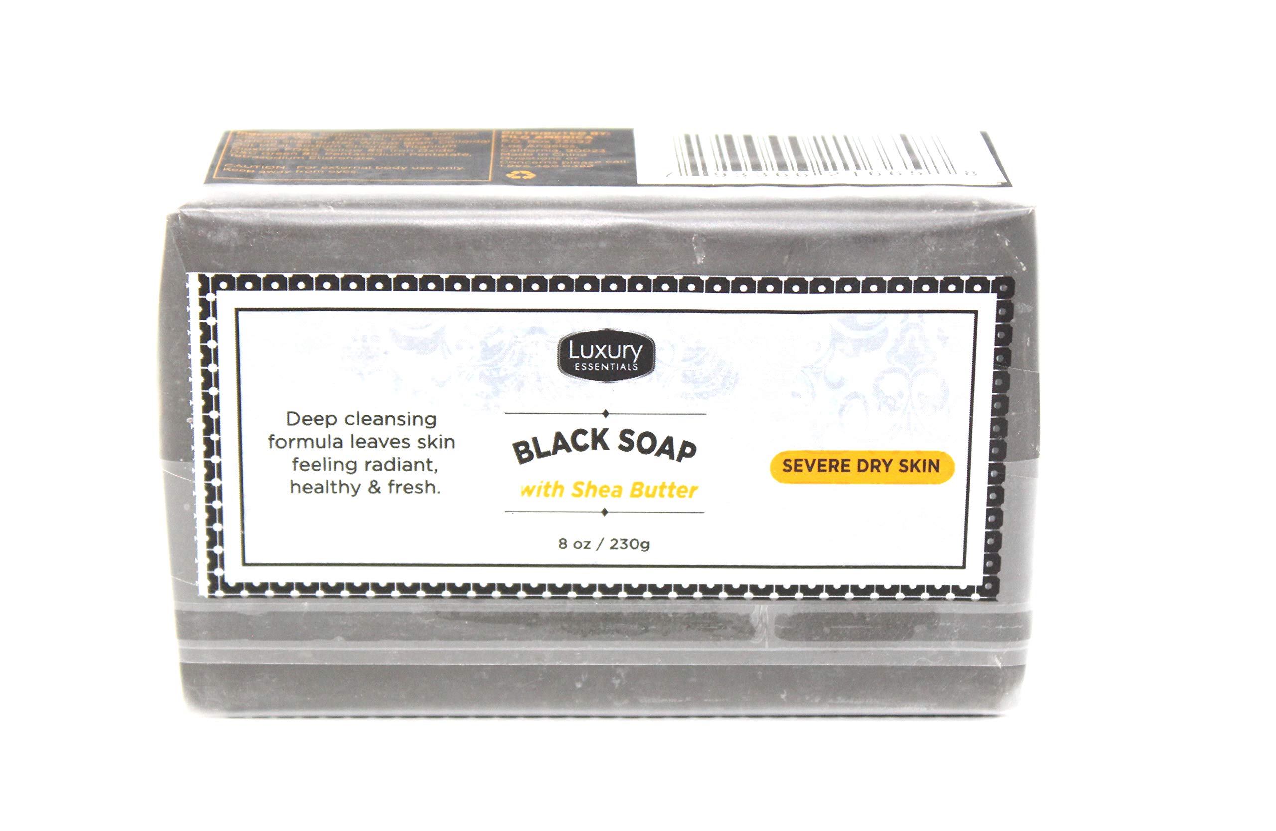 Natural Shea Butter Bar Soap 8 oz (2 Pack) - Moisturizing Black Soap for Dry Skin - Perfect for Shower, Bath & Gift Sets