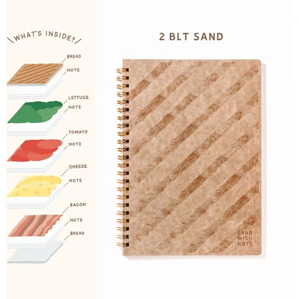 Premium A5 Size Sandwich Note Notebook by Iroha - Stylish & Durable for Journaling, Sketching, and Office Use - Perfect for Students, Professionals, and Creative Minds