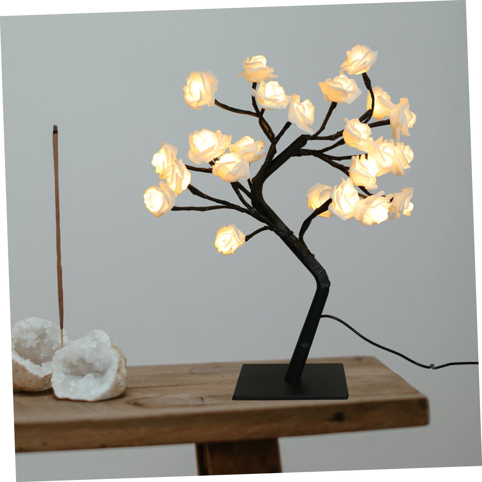 ARTIBETTER Rose Table Lamp - 1PC LED Night Light, Artificial Rose Tree Shape Desk Light for Bedroom, Living Room, Home Decor | Romantic Ambiance, Gift Idea for Her