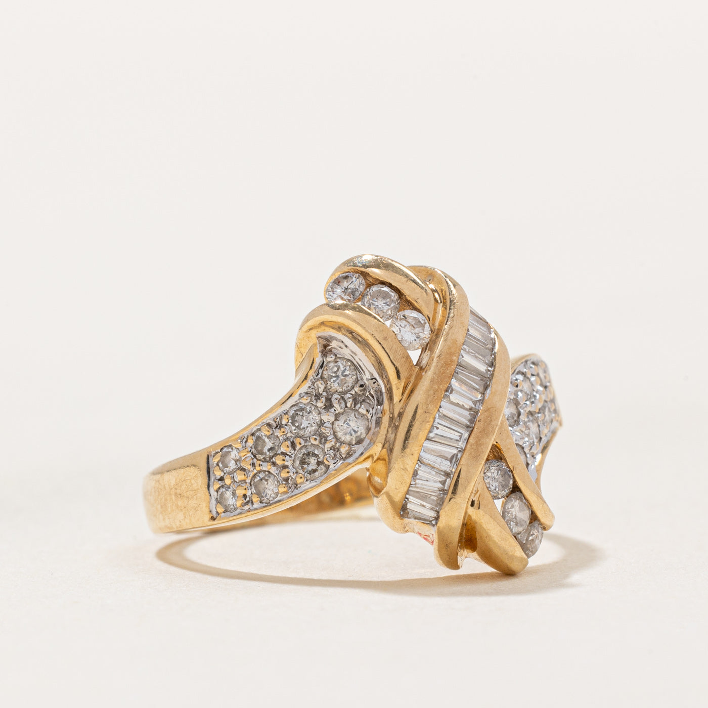 0.47ctw Diamond Waterfall Ring for Women - Size 5.75 | Elegant Wedding, Engagement & Anniversary Jewelry Gift | Dainty Stackable Band for Everyday Wear