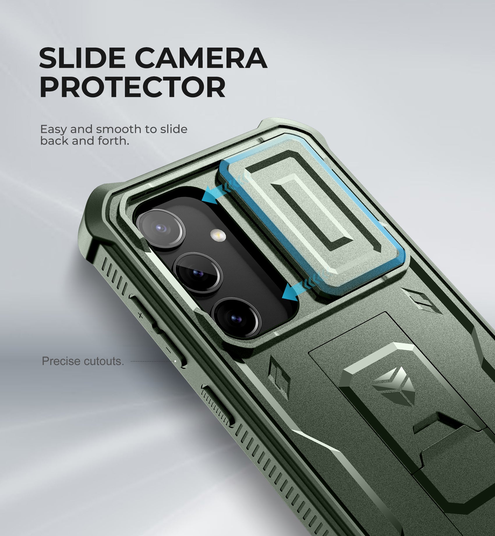 Durable Samsung Galaxy S24 Full Body Case with Screen Protector, Slide Camera Cover, Kickstand & Shockproof Protection - Heavy Duty Rugged Phone Cover for Outdoor, Work & Travel Use