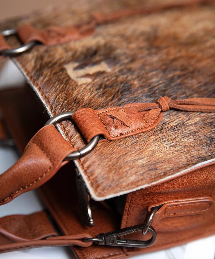Trinity Ranch Genuine Hair-On Cowhide Leather Mini Crossbody Purse - Stylish & Durable for Everyday Use, Travel, and Casual Outings