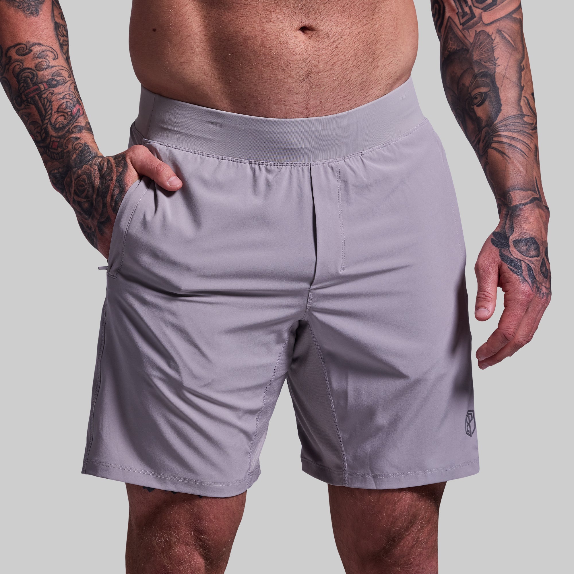 Versatile Short 9 (Stone) - Comfortable Casual Shorts for Men & Women - Perfect for Gym, Running, Travel & Outdoor Activities